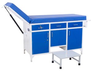 Examination Couch with Gas Spring Operated Backrest